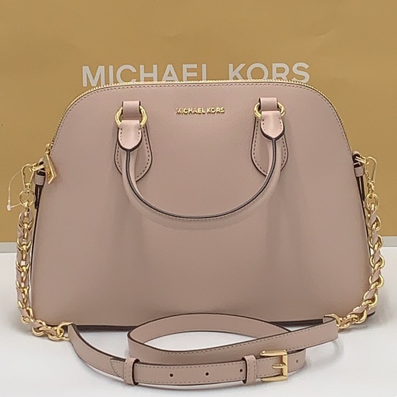 MICHAEL KORS VERONICA MEDIUM DOME
Saffiano Leather SATCHEL SOFT PINK COLOR - Picture 7 of 14